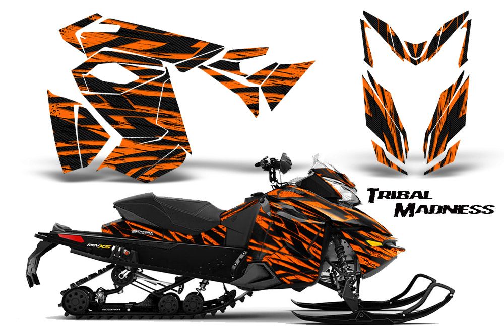 Skidoo Rev XS Graphics Kit Tribal Madness Orange BB